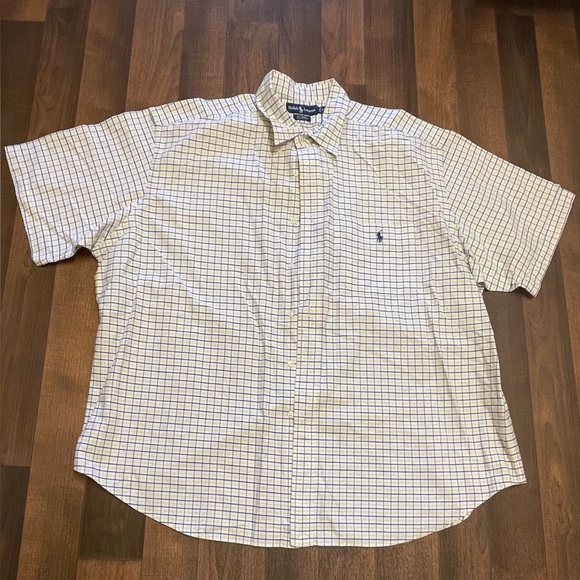 Ralph Lauren Yellow and Blue Plaid Casual Shirt - Picture 4 of 5